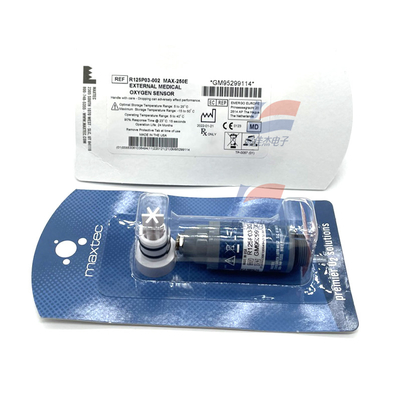 MAX250E R125P03-002 অক্সিজেন গ্যাস সেন্সর শ্বাসযন্ত্রের জন্য দ্রবীভূত ইলেক্ট্রোকেমিক্যাল
